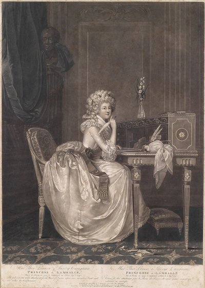 Portrait of Madame de Lamballe (1749-1792) by Simon Malgo